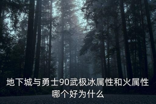 地下城与勇士90武极冰属性和火属性哪个好为什么