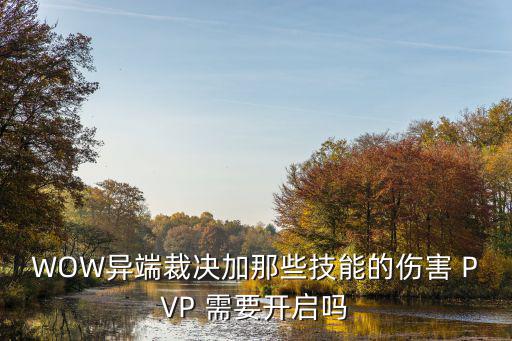 WOW异端裁决加那些技能的伤害 PVP 需要开启吗