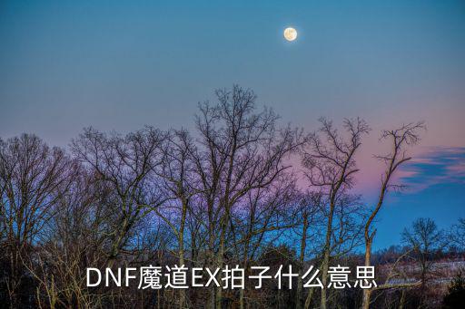 DNF魔道EX拍子什么意思