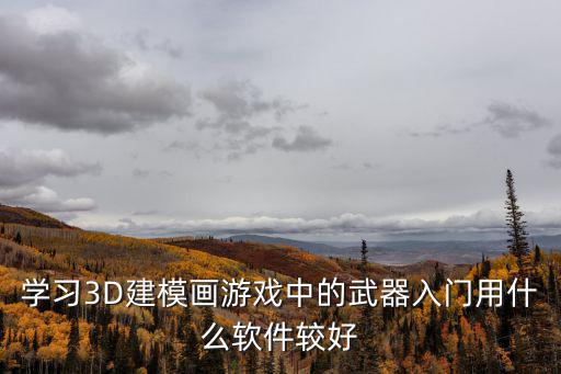 学习3D建模画游戏中的武器入门用什么软件较好