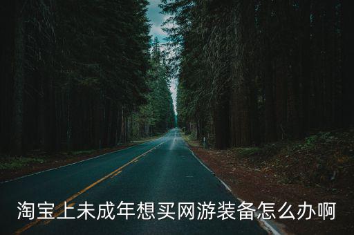 淘宝上未成年想买网游装备怎么办啊