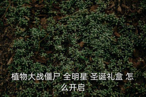 植物大战僵尸 全明星 圣诞礼盒 怎么开启