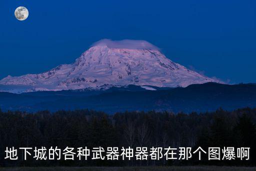 地下城的各种武器神器都在那个图爆啊