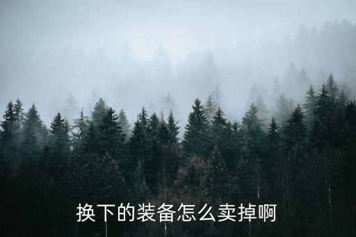 换下的装备怎么卖掉啊