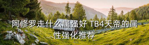 阿修罗走什么属强好 TB4天帝的属性强化推荐