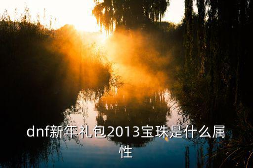 dnf新年礼包2013宝珠是什么属性