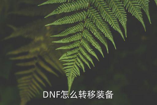 DNF怎么转移装备