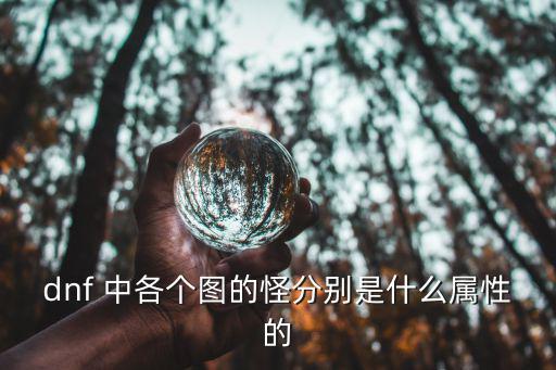 dnf怪都是什么属性，dnf 中各个图的怪分别是什么属性的