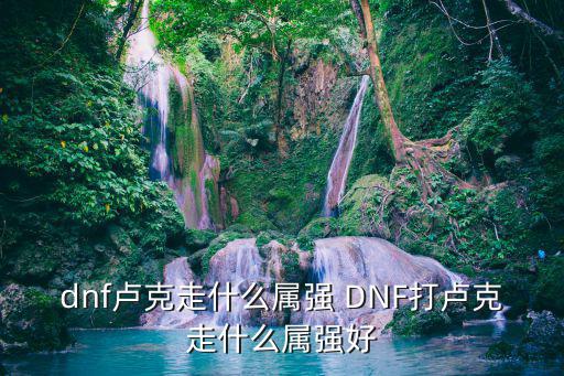 dnf卢克走什么属强 DNF打卢克走什么属强好