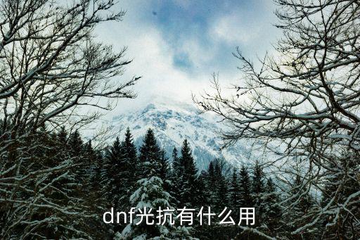 dnf光抗有什么用