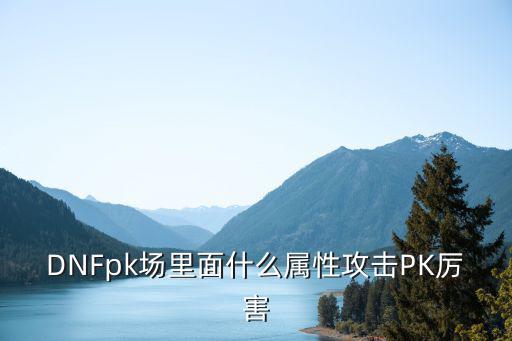 DNFpk场里面什么属性攻击PK厉害