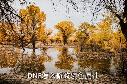 DNF怎么修改装备属性