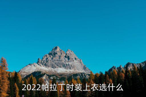 2022帕拉丁时装上衣选什么