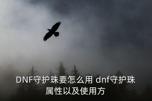 DNF守护珠要怎么用 dnf守护珠属性以及使用方