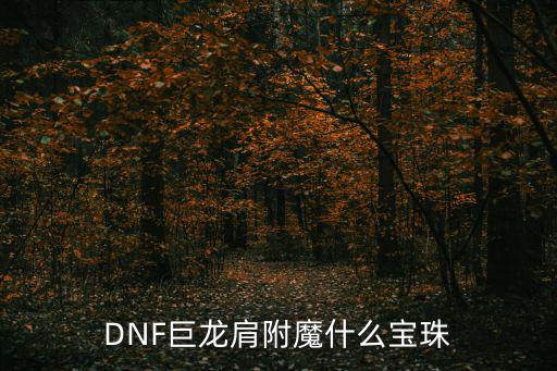 dnf巨龙肩是什么属性，DNF巨龙肩附魔什么宝珠