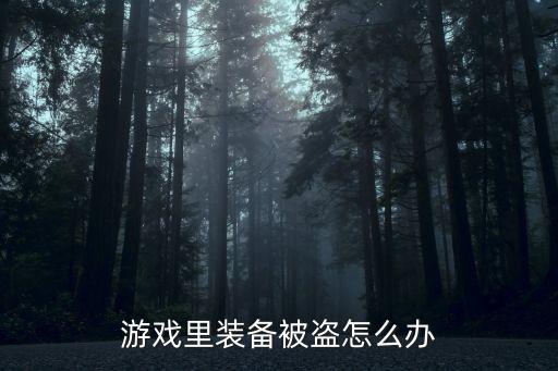 游戏里装备被盗怎么办