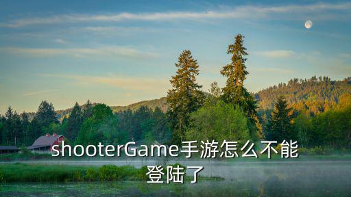 shooterGame手游怎么不能登陆了