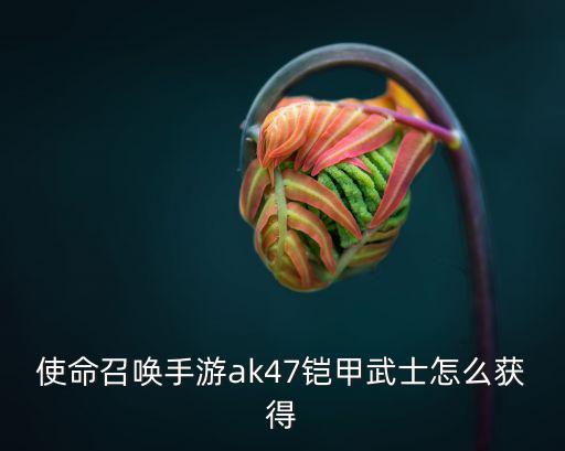 使命召唤手游ak47铠甲武士怎么获得