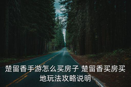 楚留香手游怎么买房子 楚留香买房买地玩法攻略说明