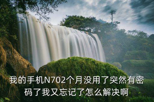 我的手机N702个月没用了突然有密码了我又忘记了怎么解决啊