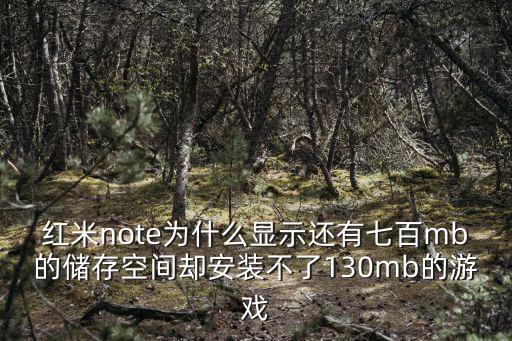 红米note为什么显示还有七百mb的储存空间却安装不了130mb的游戏