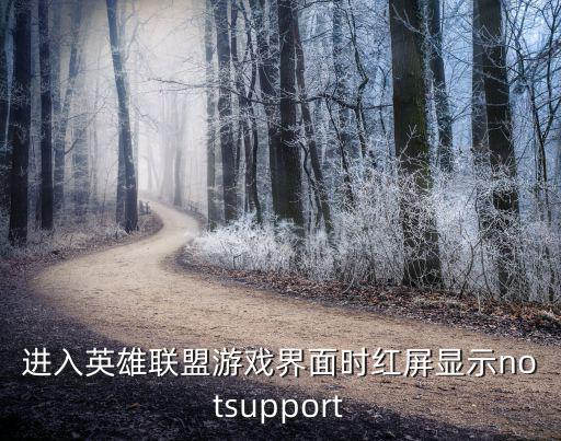 进入英雄联盟游戏界面时红屏显示notsupport