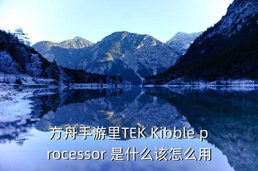 方舟手游里TEK Kibble processor 是什么该怎么用