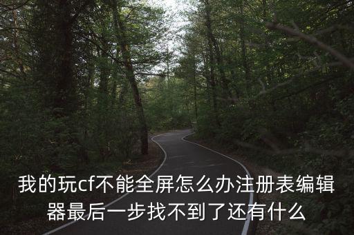 cf手游注册表怎么不全屏，我的玩cf不能全屏怎么办注册表编辑器最后一步找不到了还有什么