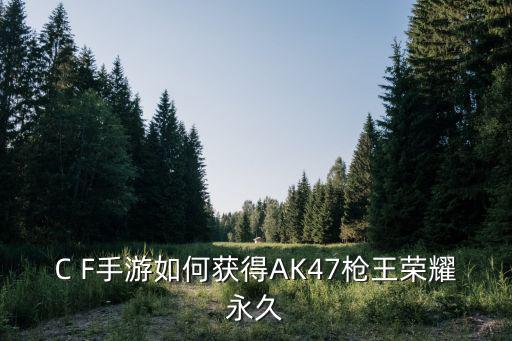 C F手游如何获得AK47枪王荣耀永久