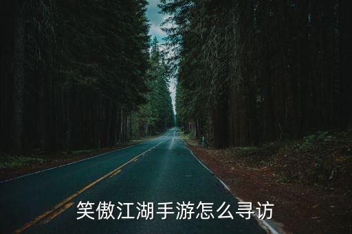 笑傲江湖手游怎么寻访