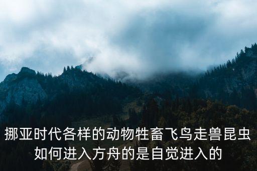 挪亚时代各样的动物牲畜飞鸟走兽昆虫如何进入方舟的是自觉进入的