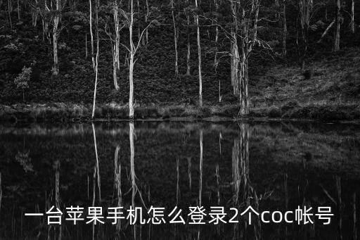 一台苹果手机怎么登录2个coc帐号