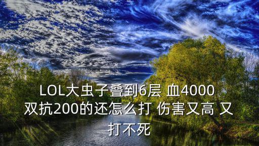 LOL大虫子叠到6层 血4000 双抗200的还怎么打 伤害又高 又打不死