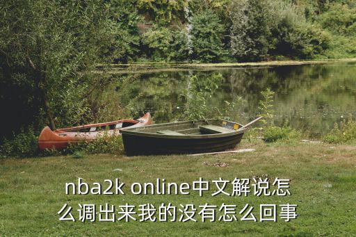 nba2k online中文解说怎么调出来我的没有怎么回事