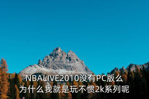 NBALIVE2010没有PC版么为什么我就是玩不惯2k系列呢