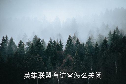 英雄联盟有访客怎么关闭