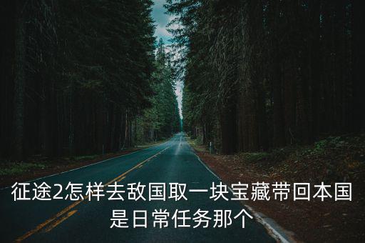征途2怎样去敌国取一块宝藏带回本国是日常任务那个