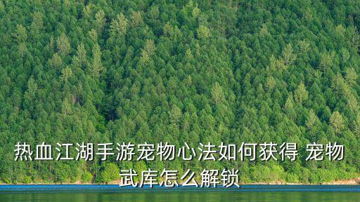 热血江湖手游宠物心法如何获得 宠物武库怎么解锁