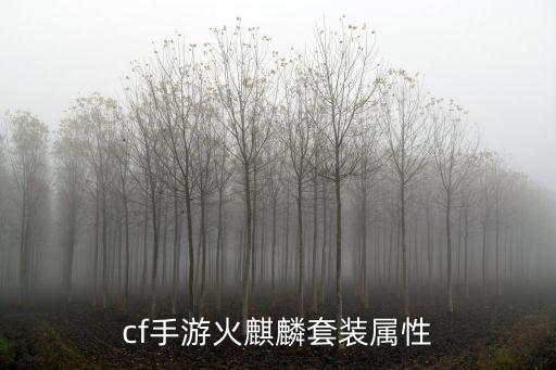 cf手游火麒麟套装属性