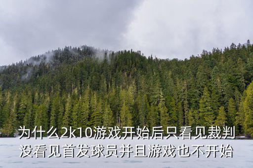 手游2k怎么把自己设置成首发，为什么2k10游戏开始后只看见裁判没看见首发球员并且游戏也不开始