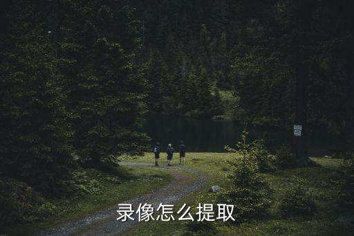 录像怎么提取