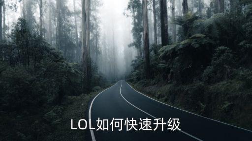 LOL如何快速升级