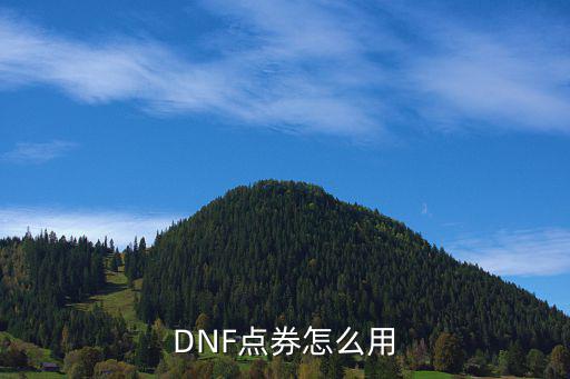 DNF点券怎么用