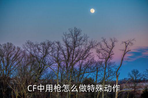 CF中用枪怎么做特殊动作