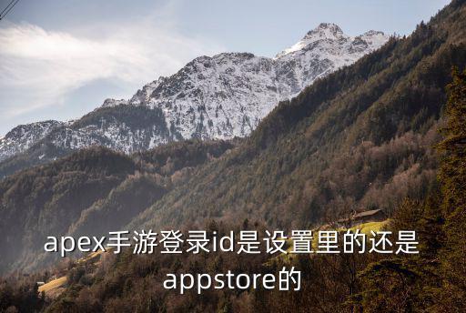 apex手游登录id是设置里的还是appstore的