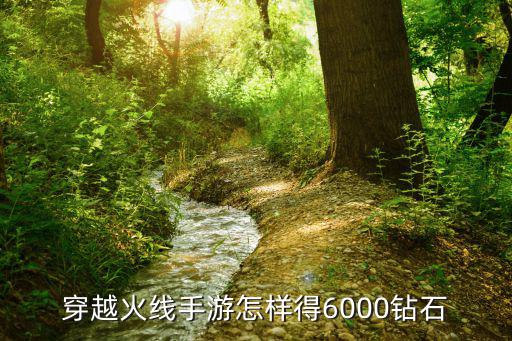 穿越火线手游怎样得6000钻石