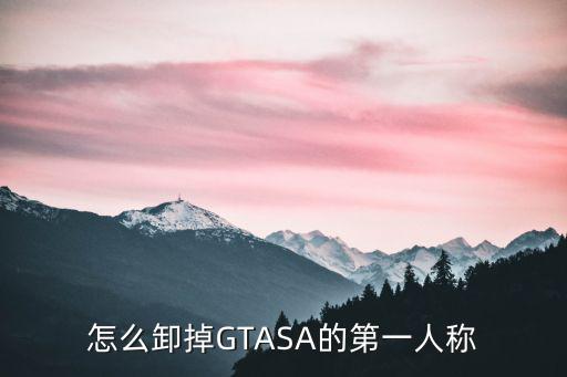 怎么卸掉GTASA的第一人称