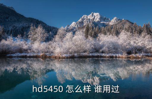 hd5450 怎么样 谁用过