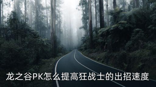 龙之谷PK怎么提高狂战士的出招速度