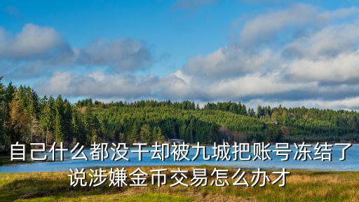 自己什么都没干却被九城把账号冻结了说涉嫌金币交易怎么办才